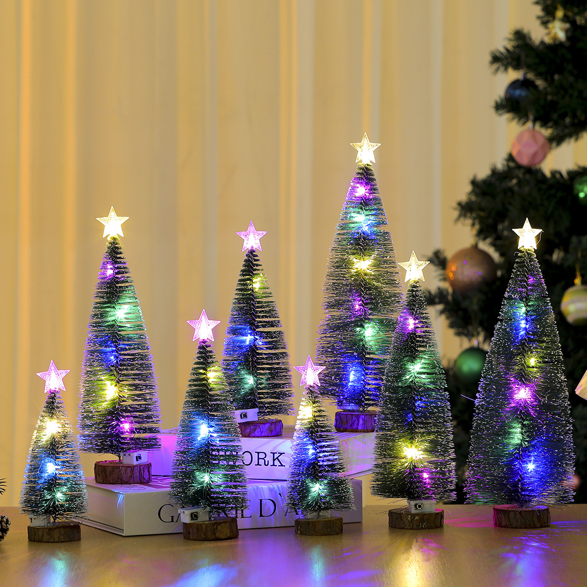 Mini Christmas tree, Christmas cedar desktop decoration with white pine needles, table display for the kitchen window, Christmas gifts, Christmas decorations